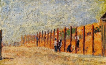 Georges Seurat œuvres - paysans pieux d’entraînement 1882
